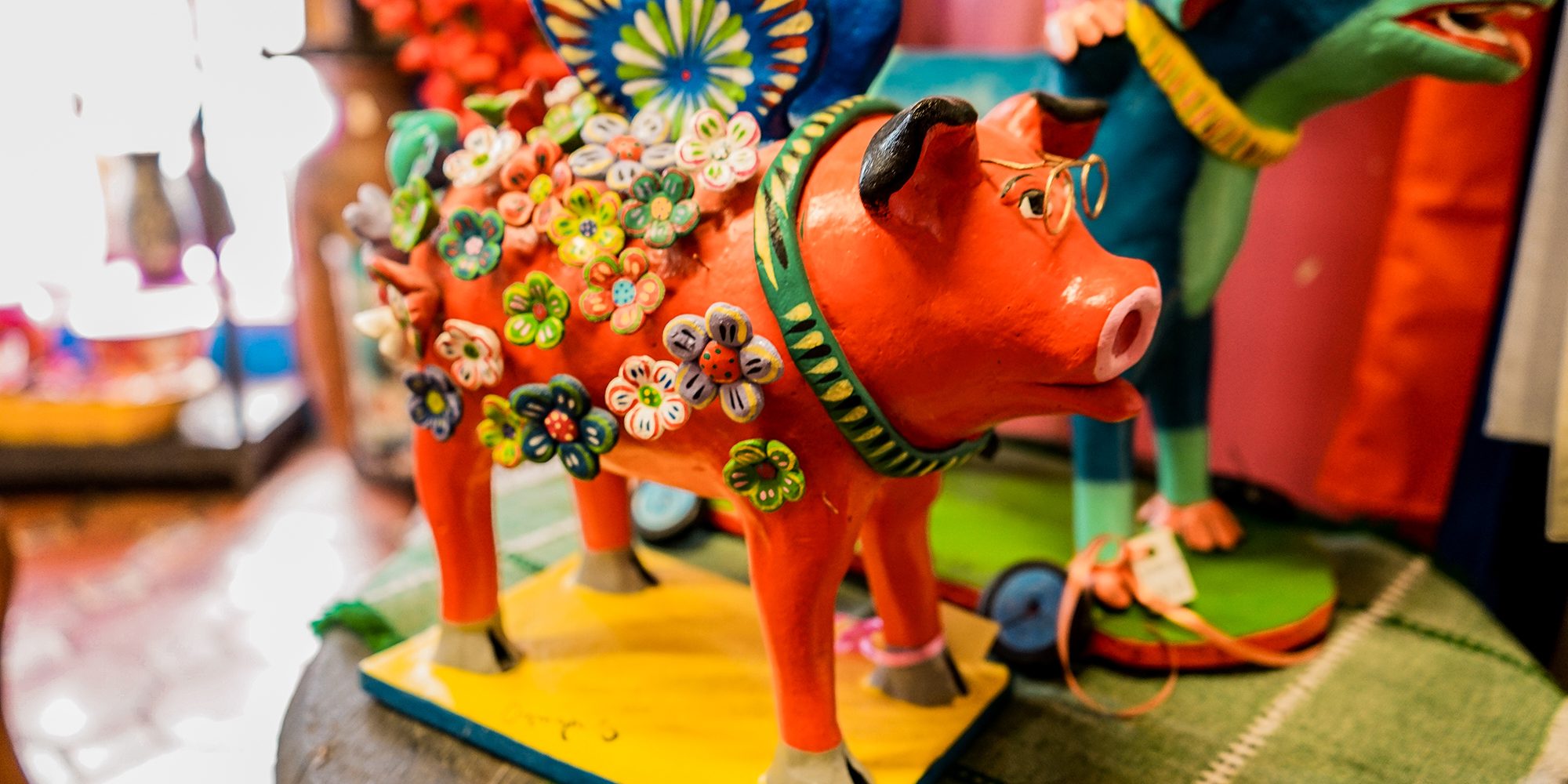 Shop at the Pink Store Decorative Glass Pig